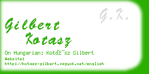 gilbert kotasz business card